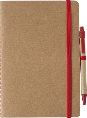 Notebook A5, unlined, 60 sheets and pen - Reklamnepredmety