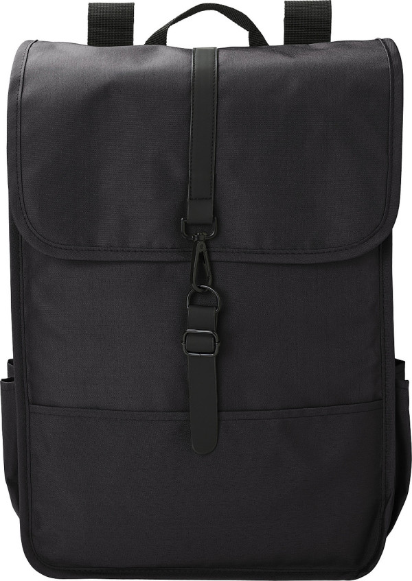 Flat backpack made of RPET polyester