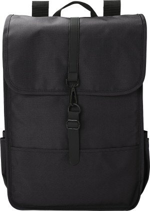 Flat backpack made of RPET polyester - Reklamnepredmety
