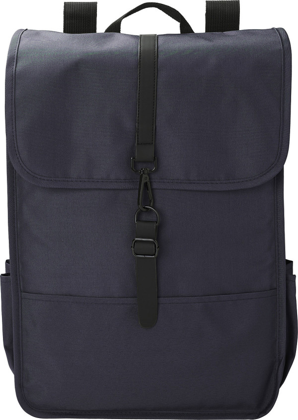 Flat backpack made of RPET polyester