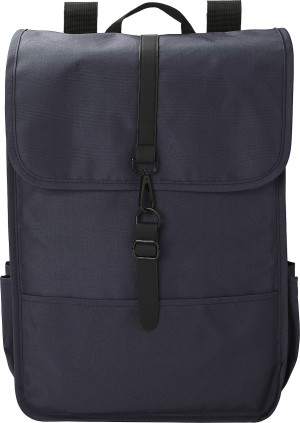 Flat backpack made of RPET polyester - Reklamnepredmety
