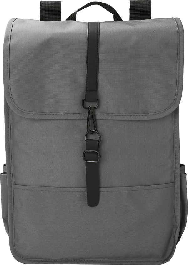 Flat backpack made of RPET polyester