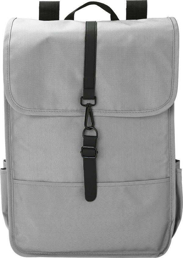 Flat backpack made of RPET polyester