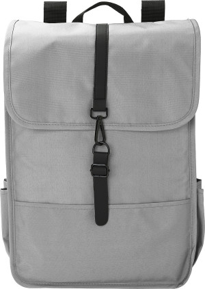 Flat backpack made of RPET polyester - Reklamnepredmety
