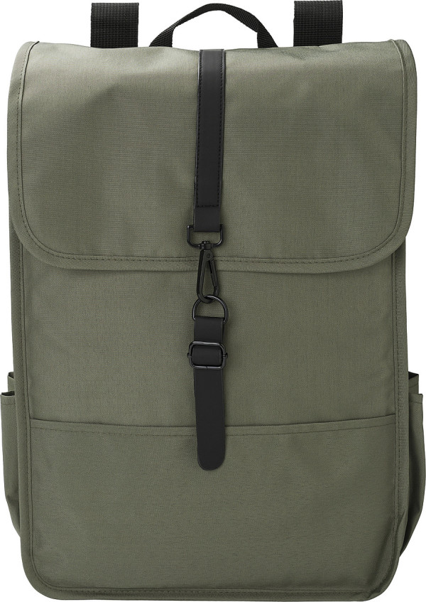 Flat backpack made of RPET polyester