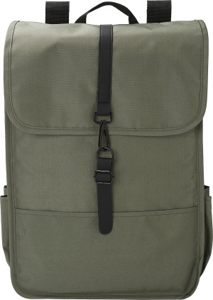 Flat backpack made of RPET polyester - Reklamnepredmety