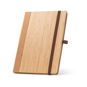 ORWELL. Notebook of A5 format with hard binding in bamboo and cork sheets - Reklamnepredmety