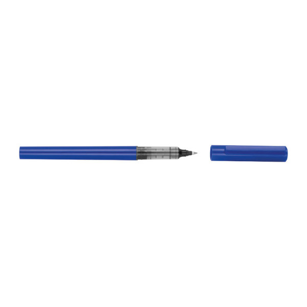Plastic ballpoint pen with blue ink