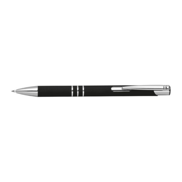 A pen with a rubberized surface