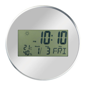 Modern wall clock with digital display - Reklamnepredmety