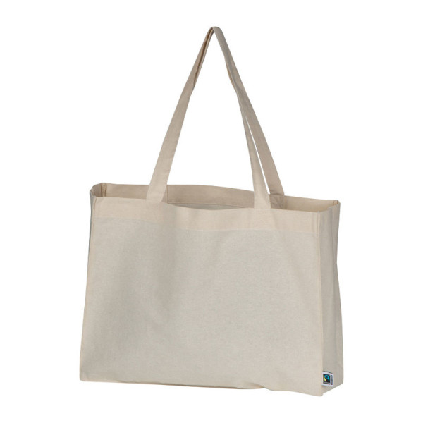 Large Fairtrade cotton shopping bag