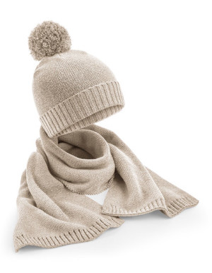 Knitted Scarf and Beanie Gift Set - Reklamnepredmety