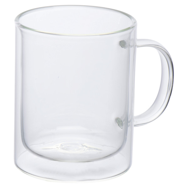 Double-walled glass mug Caracas, 350 ml