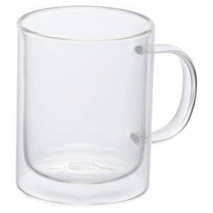 Double-walled glass mug Caracas, 350 ml - Reklamnepredmety