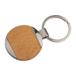 Langhaus wood-metal key ring - Reklamnepredmety