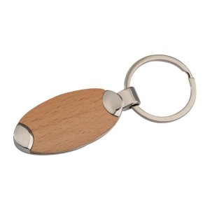 Baltrum wood-metal keychain - Reklamnepredmety