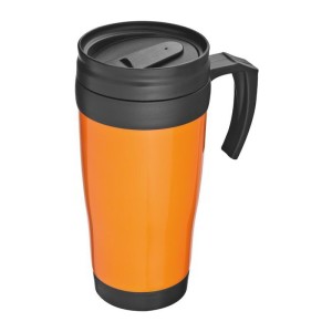 Plastic thermos mug Fort Worth, 400 ml - Reklamnepredmety