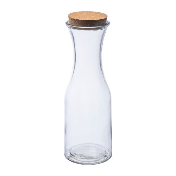 Glass bottle with cork lid 1L