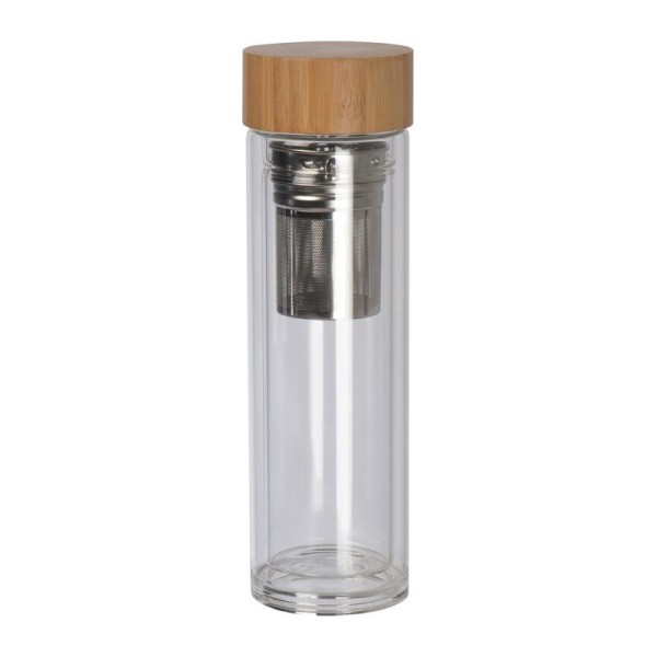 Bamboo glass bottle