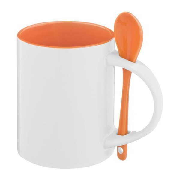 A mug with a spoon
