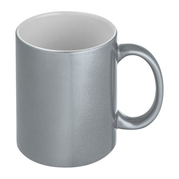 Mug with metallic effect