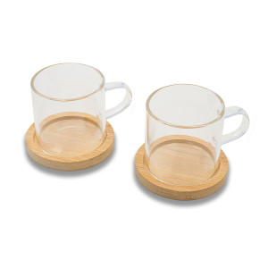 LIBERIKA set of glass mugs - Reklamnepredmety