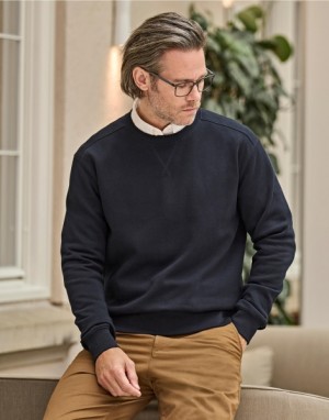 Ribbed Interlock Crew Neck Pullover - Reklamnepredmety