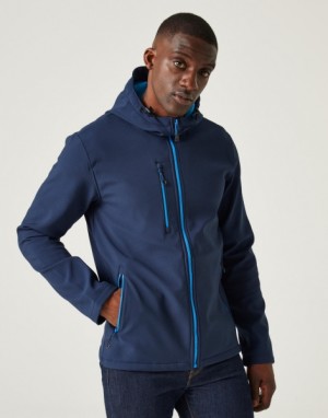 Navigate 2-layer softshell jacket with hood - Reklamnepredmety