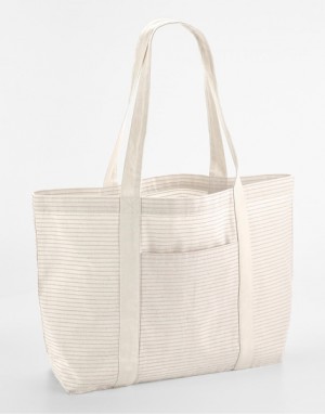 Striped Organic Cotton Shopper - Reklamnepredmety