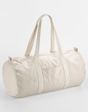 Striped organic cotton Barrel bag - Reklamnepredmety