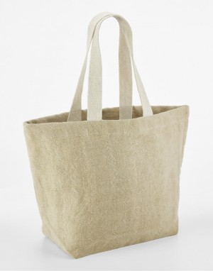 Beach bag made of soft washed jute - Reklamnepredmety