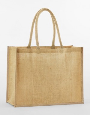 Classic shopping bag made of natural starched jute - Reklamnepredmety