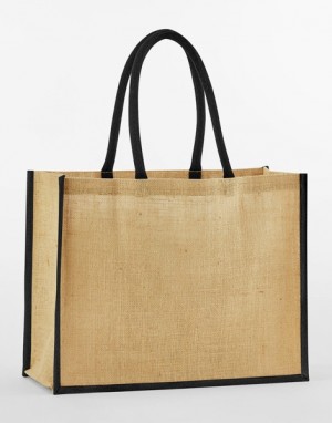 Classic shopping bag made of natural starched jute - Reklamnepredmety