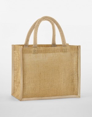 Midi bag made of natural starched jute - Reklamnepredmety