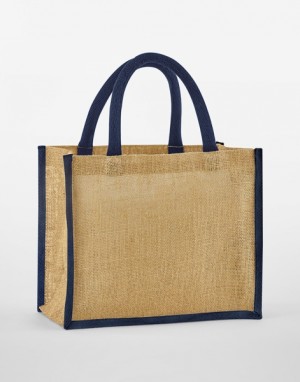 Midi bag made of natural starched jute - Reklamnepredmety