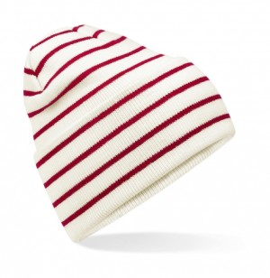 Original striped cap with a wide cuff - Reklamnepredmety