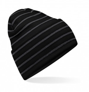 Original striped cap with a wide cuff - Reklamnepredmety