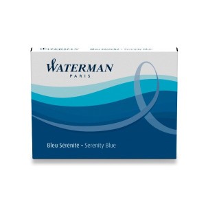 Waterman ink cartridges standard, dark blue, washable - Reklamnepredmety