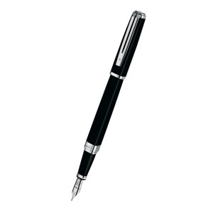 Waterman Exception Slim Black Lacquer ST fountain pen, tip F - Reklamnepredmety