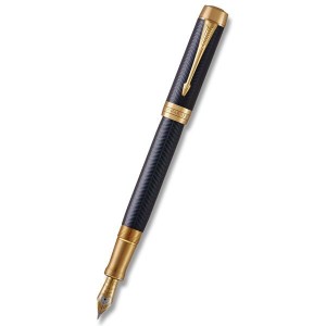 Parker Duofold Prestige Blue Chevron fountain pen CNT, tip M - Reklamnepredmety