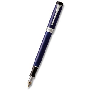 Parker Duofold Classic Blue & Black CT fountain pen INT - Reklamnepredmety