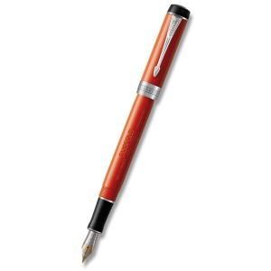 Parker Duofold Classic Big Red Vintage CT fountain pen INT, tip F - Reklamnepredmety