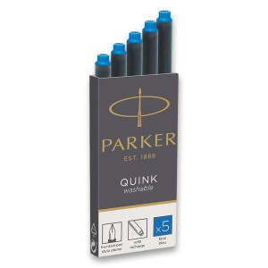 Parker ink cartridges, washable 5 pcs, blue - Reklamnepredmety