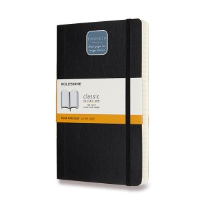 Zápisník Moleskine Expanded - mäkké dosky L, linajkový, výber farieb červená - Reklamnepredmety
