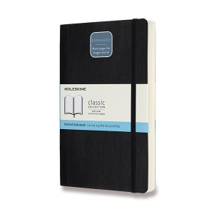 Zápisník Moleskine Expanded - mäkké dosky L, bodkovaný, čierny - Reklamnepredmety