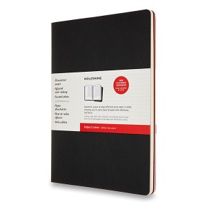 Moleskine Subject Cahier notebooks, A4, lined, 2 pcs - black/wine - Reklamnepredmety