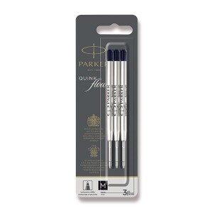 Náplň Parker QuinkFlow do guľôčkového pera M, modrá, 3 ks - Reklamnepredmety