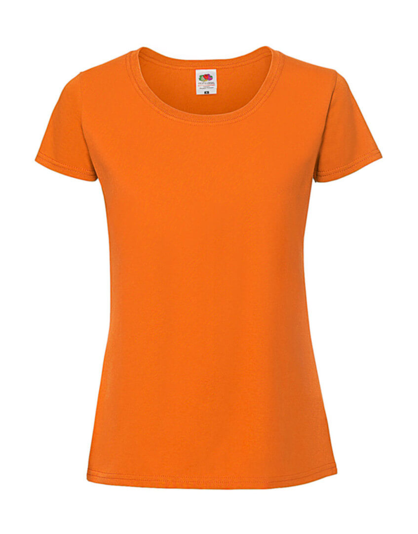 Футболка из плотного хлопка. Вышивка на оранжевой футболке. Футболки женские розовые Fruit of the Loom Дворцовая площадь.
