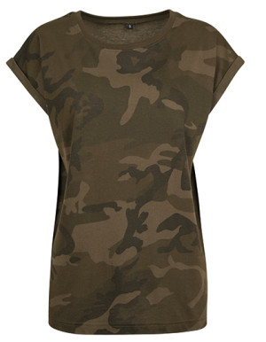 Ladies´ Camo Extended Shoulder Camo Tee - Reklamnepredmety