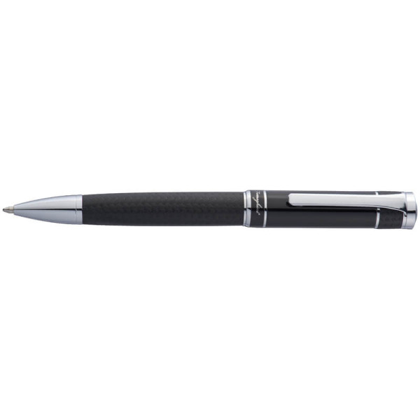 Ferraghini ball pen with twist mechanism with cloth cover in artificial leather case